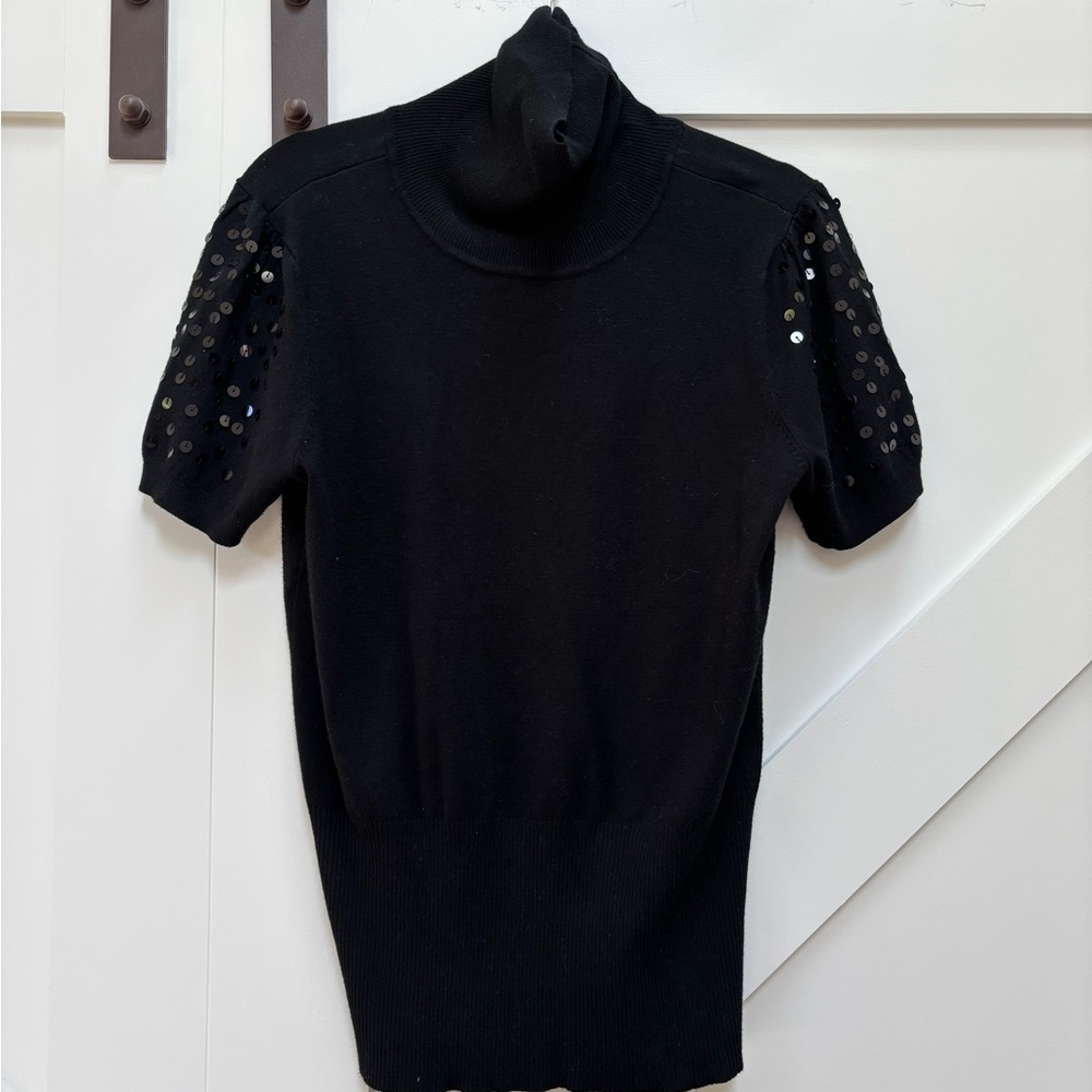 White House Black Market Black Turtleneck Sweater